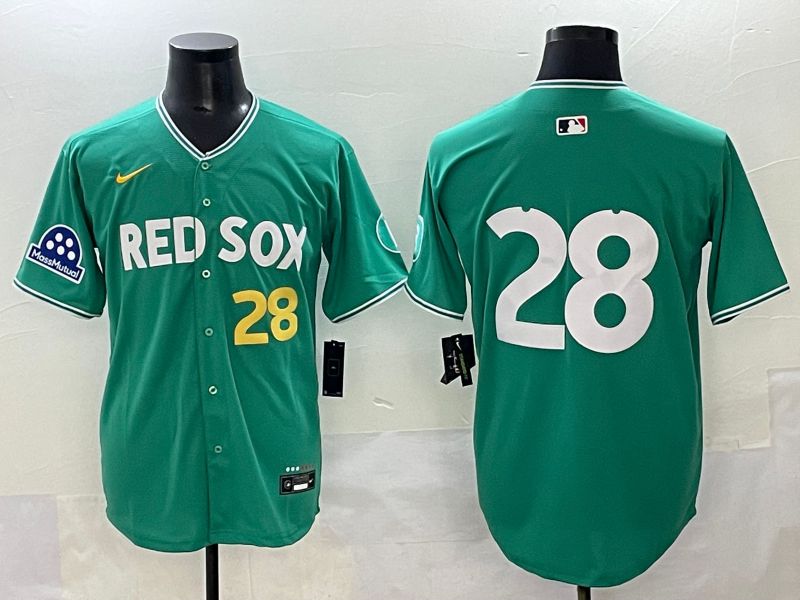 Men 2025 Boston Red Sox #28 No Name Green Joint Name Nike MLB Jersey style 6->boston red sox->MLB Jersey